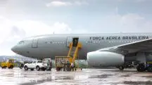 Aeronave KC-30 utilizada pela FAB na repatriação de brasileiros no Líbano | Foto: SO Johnson/Força Aérea Brasileira