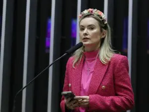 Júlia Zanatta se refere à fala do ministro da Defesa, José Múcio, sobre o governo não aprovar uma licitação vencida por Israel por ‘questões ideológicas’ | Foto: Divulgação/Câmara dos Deputados
