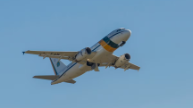 O Airbus A319CJ, mais conhecido como 'Aerolula' | Foto: Enilton Kirchhof/Força Aérea Brasileira (FAB)