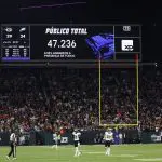 Philadelphia Eagles versus Green Bay Packers, em São Paulo, contou com a presença de quase 50 mil pessoas | Foto: Carla Carniel/Reuters