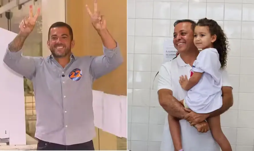 Carlos Jordy (PL) e Rodrigo Neves (PDT) votaram em Niterói no período da manhã | Foto: Reprodução/Twitter/X