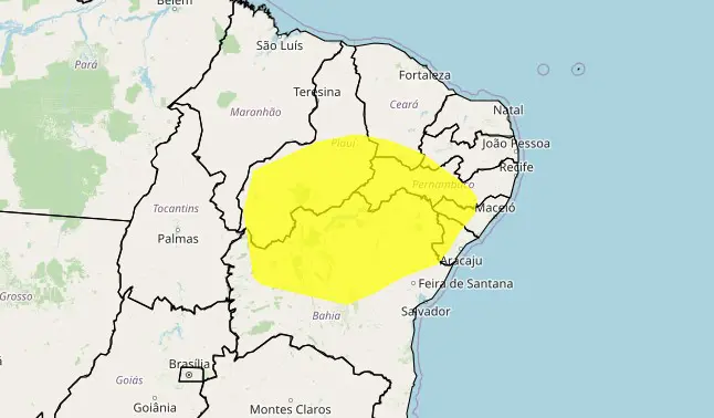A população pode obter mais informações por meio da Defesa Civil pelo número 199 | Foto: Reprodução/Inmet