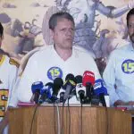 Tarcísio de Freitas, governador de São Paulo, durante coletiva de imprensa