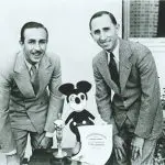 Walt e Roy Disney, depois de Oscar com Mickey Mouse