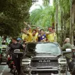 Bolsonaro durante motocarreata em Vitória, no Espírito Santo | Foto: Divulgação/PL-ES