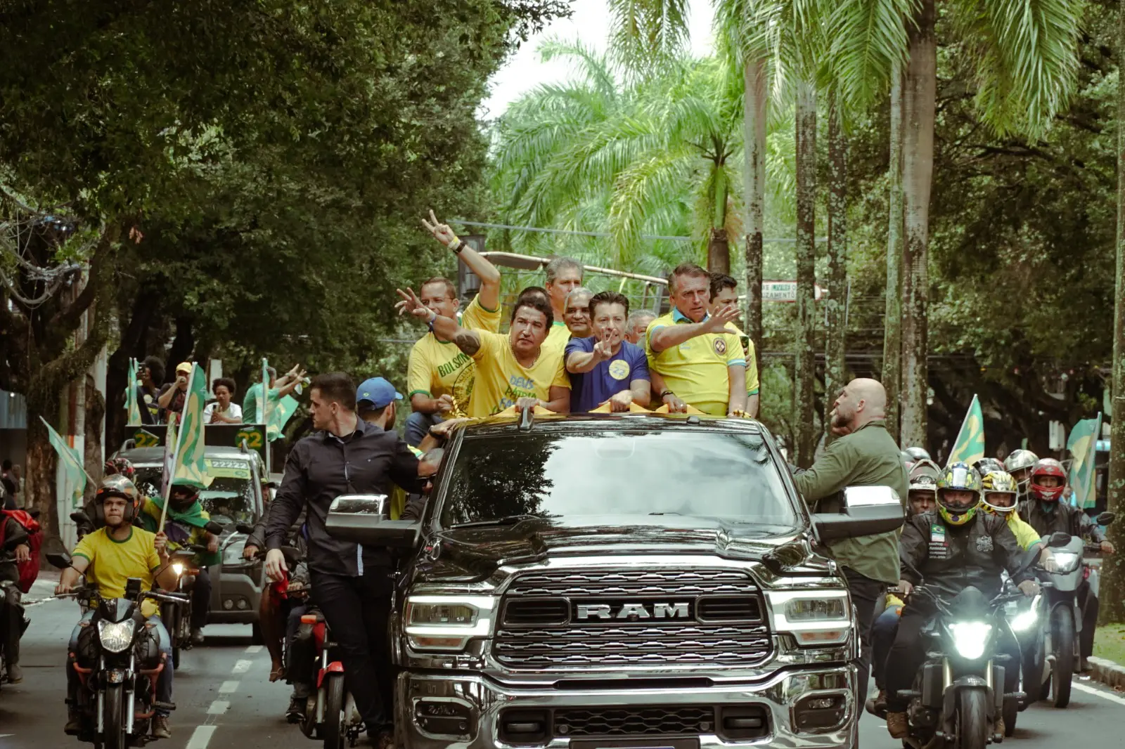 Bolsonaro durante motocarreata em Vitória, no Espírito Santo | Foto: Divulgação/PL-ES