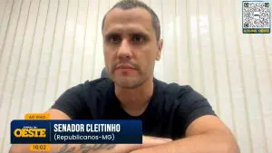 Senador Cleitinho concede entrevista ao Jornal da Oeste | Foto: Reprodução/YouTube