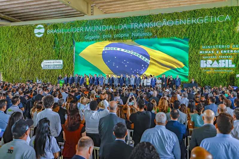 cerimônia sanção PL Combustível do Futuro