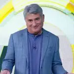 Foto de Cléber Machado apresentando o programa Arena SBT