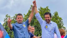 coronel mello araújo e ricardo nunes - candidato a vice-prefeito e a prefeito de São Paulo