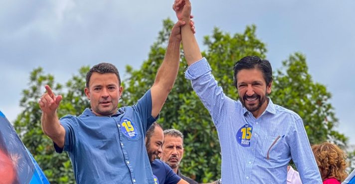 coronel mello araújo e ricardo nunes - candidato a vice-prefeito e a prefeito de São Paulo