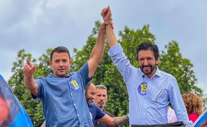 coronel mello araújo e ricardo nunes - candidato a vice-prefeito e a prefeito de São Paulo
