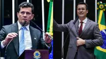 O senador Sergio Moro e o ex-deputado federal Deltan Dallagnol | Foto: Montagem/Reprodução/Redes sociais