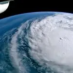 O furacão Milton visto a partir do espaço | Foto: Divulgação/Agência Espacial Internacional
