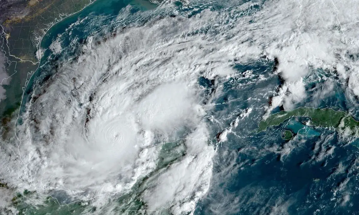 Imagem de satélite do furacão Milton | Foto: Divulgação/National Oceanic and Atmospheric Administration