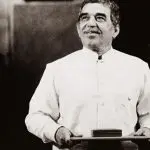 Gabriel García Márquez durante discurso no Nobel de Literatura de 1982 | Foto: Reprodução/Redes sociais