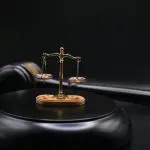 Martelo e balança da Justiça, em alusão à matéria dos 5 desembargadores afastados