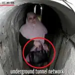 Samar Muhammad Abu Zamar, viúva de ex-líder do Hamas, durante fuga em túnel na Faixa de Gaza: bolsa no valor correspondente a mais de R$ 182 mil | Foto: Reprodução/Twitter/X