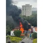 Incêndio começou depois de um processo de solda | Foto: Reprodução/Redes sociais
