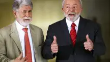 O assessor especial da presidência, Celso Amorim (à esq), e o presidente Lula, durante recepção ao presidente da Finlândia, Sauli Niinistö, no Palácio do Itamaraty - 1/6/2023 | Foto: Marcelo Camargo/Agência Brasil
