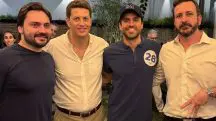 Filipe Sabará, Ricardo Salles, Pablo Marçal e Tenente Santini: jantar em São Paulo, com 130 pessoas, selou apoio do ex-ministro de Bolsonaro a candidato do PRTB à Prefeitura da capital | Foto: Arquivo pessoal