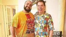 Foto de Tiago Abravanel e Silvio Santos