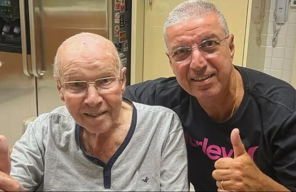 Foto de Zagallo e seu filho mais novo
