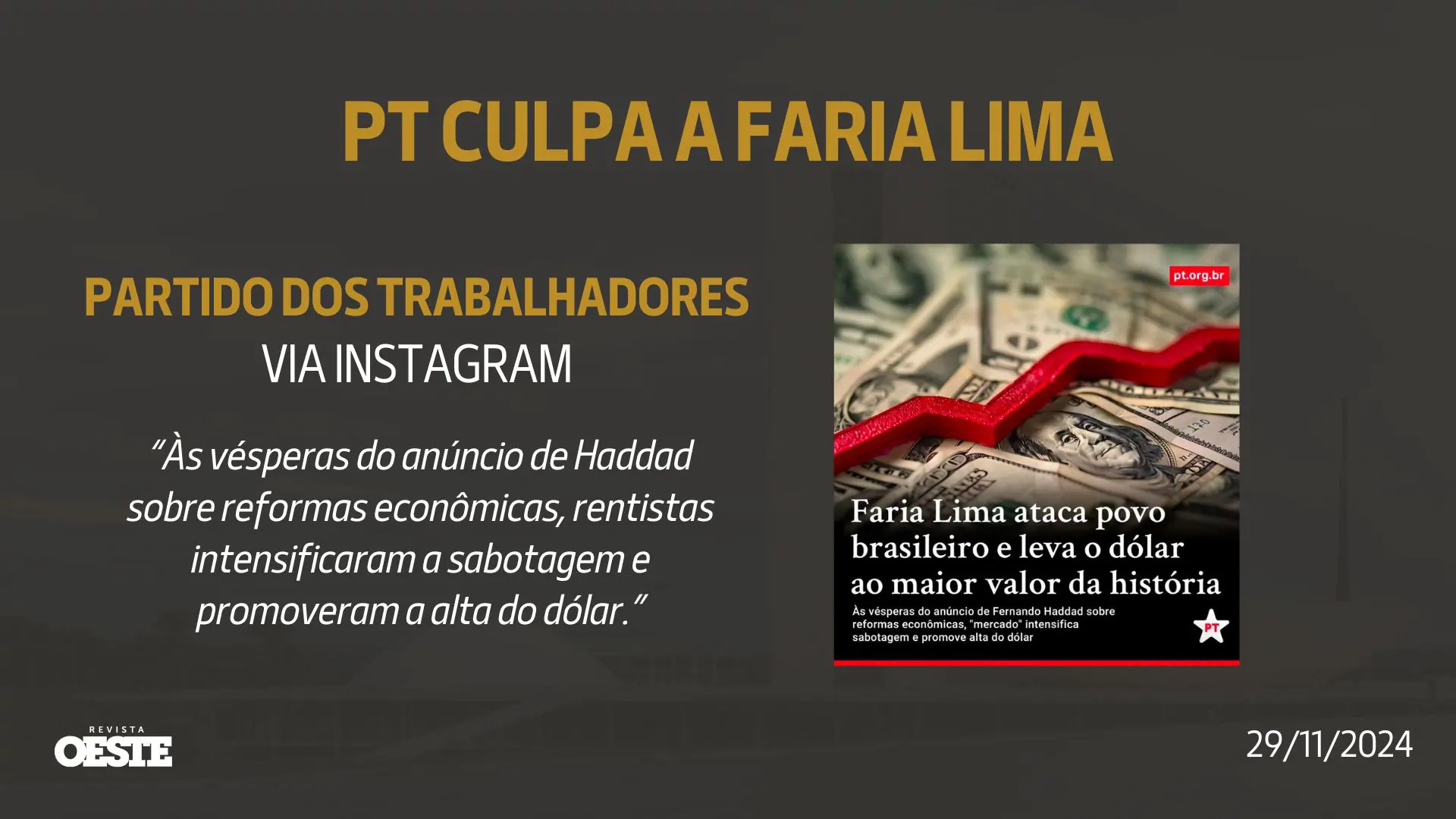 Dólar PT Faria Lima
