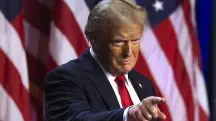 Trump, no discurso da vitória nas eleições deste ano – 6/11/2024 | Foto: Carlos Barria/Reuters