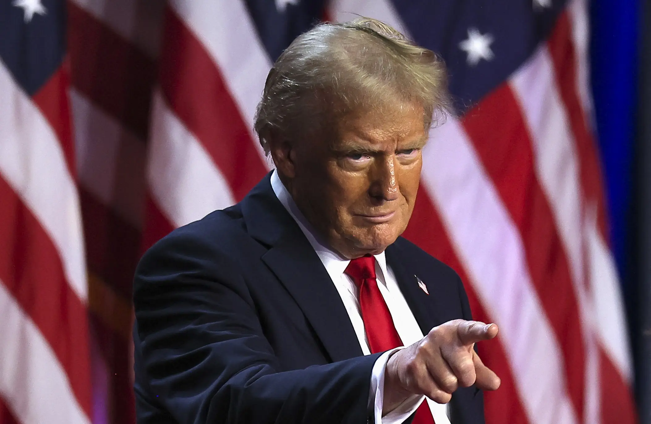 Trump, no discurso da vitória nas eleições deste ano – 6/11/2024 | Foto: Carlos Barria/Reuters