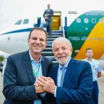 Eduardo Paes, prefeito do Rio de Janeiro, e Luiz Inácio Lula da Silva, presidente do Brasil