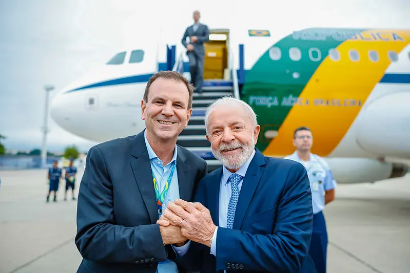 Eduardo Paes, prefeito do Rio de Janeiro, e Luiz Inácio Lula da Silva, presidente do Brasil