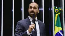 PT; Eduardo Bolsonaro condenou a prisão de dois brasileiros acusados pelo 8 de janeiro, que estavam exilados na Argentina | Foto: Cleia Viana/Câmara dos Deputados