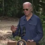 Biden depois de entrevista coletiva na Amazônia
