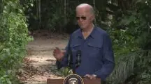 Biden depois de entrevista coletiva na Amazônia