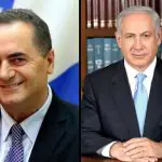 À esquerda, Israel Katz; à direita, Benjamin Netanyahu