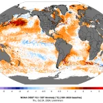 Mapa mostra La Niña