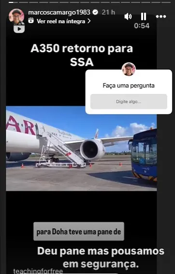 Durante o período, funcionários do aeroporto se empenharam para oferecer conforto aos viajantes | Foto: Reprodução/Instagram