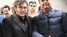 Presidente da Argentina, Javier Milei, e o ex-presidente do Brasil Jair Bolsonaro
