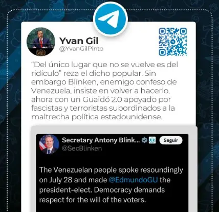 Print mensagem de Yvan Gil