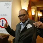 Quincy Jones em encontro do Fórum Econômico Mundial, em Davos, na Suíça, em 2004