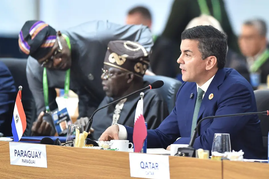 Santiago Peña, presidente do Paraguai, no G20
