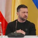 Zelensky em coletiva de imprensa em Kiev: críticas ao discurso frágil do governo brasileiro | Foto: Reprodução/YouTube