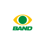 Foto de logotipo verde e amarelo da Band