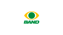 Foto de logotipo verde e amarelo da Band