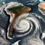 Ciclone bomba se forma na costa do Sul | Foto: Reprodução/Climatempo