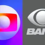 Foto dos logotipos da Globo e da Band