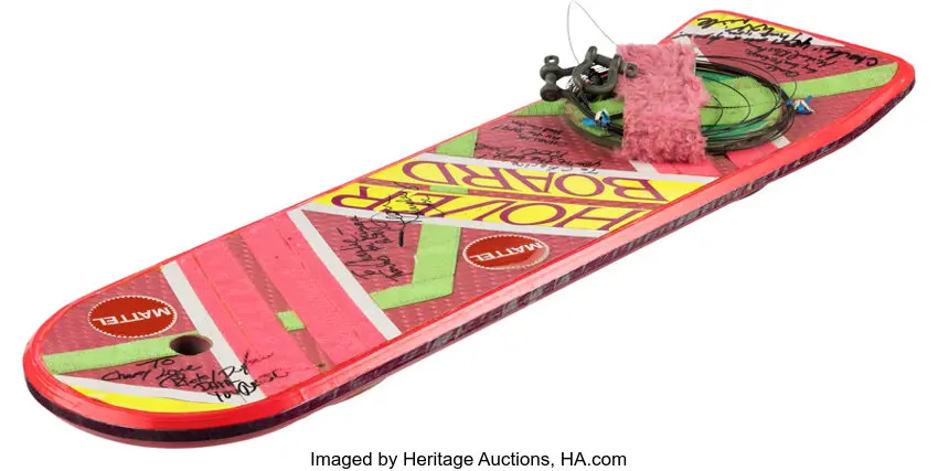 Hollywood leiloa hoverboard original, do filme De Volta Para o Futuro