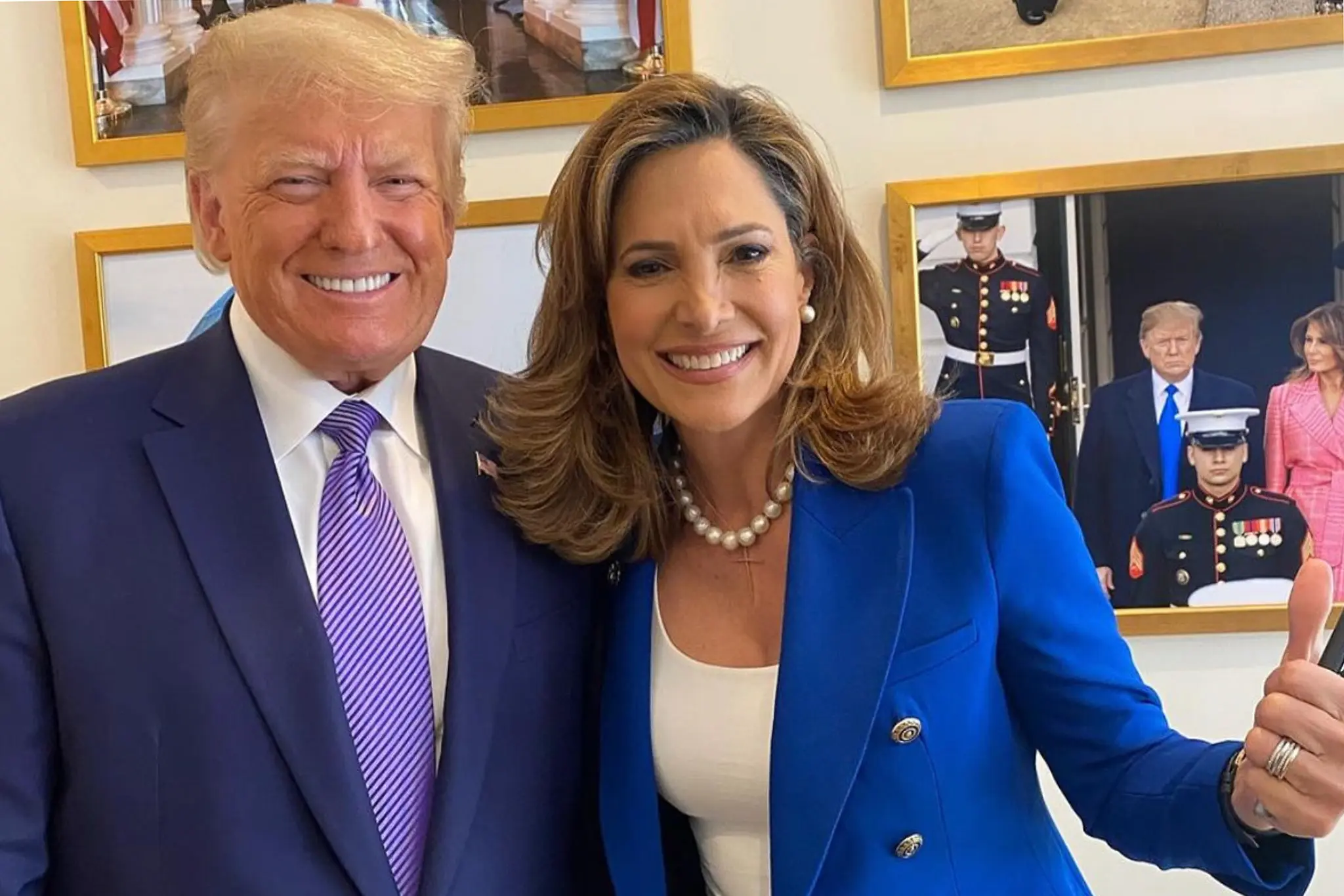 María Elvira Salazar e Donald Trump, presidente dos Estados Unidos | Foto: Reprodução/Redes sociais