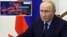 Mapa de TV da Rússia exibe os possíveis pontos vulneráveis da União Europeia